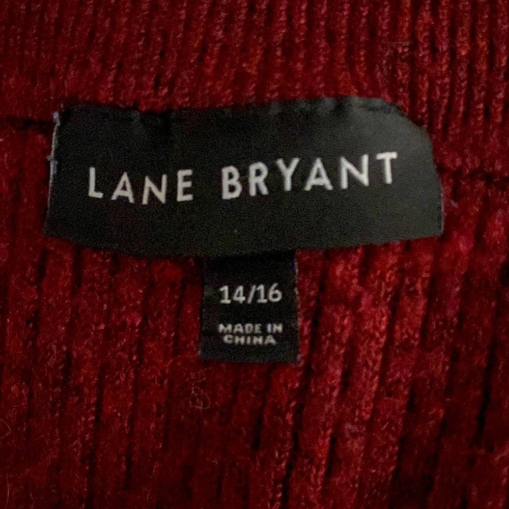 Lane Bryant Off the Shoulder Maroon Sweater - Picture 5 of 6